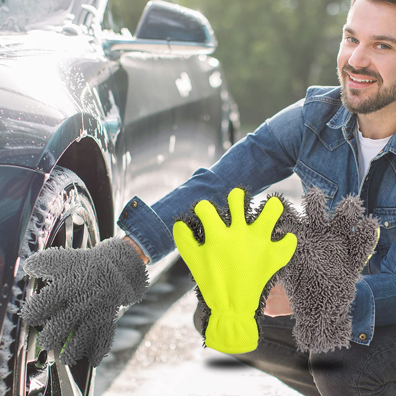🔥Solange der Vorrat reicht 40 % Rabatt!🎉Doppelseitige Fünf-Finger-Autowaschhandschuhe