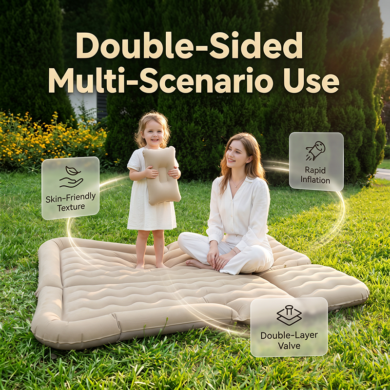 ✨ Die neueste aufblasbare Outdoor-Matte aus dem Jahr 2026 eignet sich für Roadtrips, Campingausflüge und Picknicks.🛏️