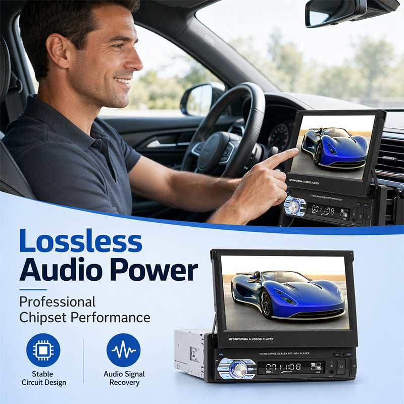📻 Autoradio mit Touchscreen | 7-Zoll-Touchscreen · Bluetooth Freisprechen · USB/SD/AUX · Rückfahrkamera