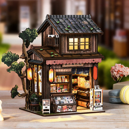 🔥Solange der Vorrat reicht 40 % Rabatt!🎉Frühlingsladen Miniaturhaus mit LED-Beleuchtung