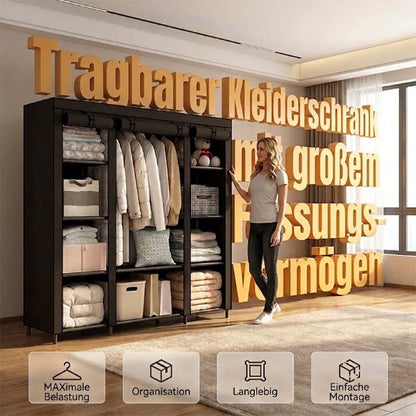 👔 50% RABATT! 🏠 Kleiderschrank aus Vliesstoff – Einfache Montage, leicht & vielseitig – Perfekt für zusätzlichen Stauraum in jedem Raum ✨