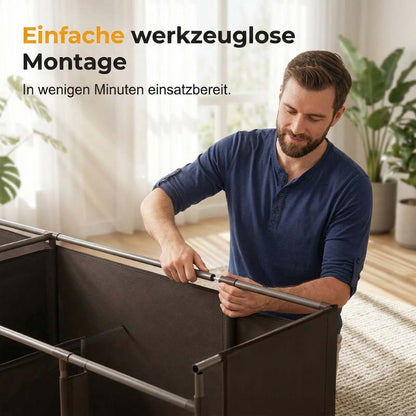 👔 50% RABATT! 🏠 Kleiderschrank aus Vliesstoff – Einfache Montage, leicht & vielseitig – Perfekt für zusätzlichen Stauraum in jedem Raum ✨