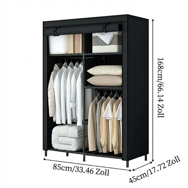 👔 50% RABATT! 🏠 Kleiderschrank aus Vliesstoff – Einfache Montage, leicht & vielseitig – Perfekt für zusätzlichen Stauraum in jedem Raum ✨