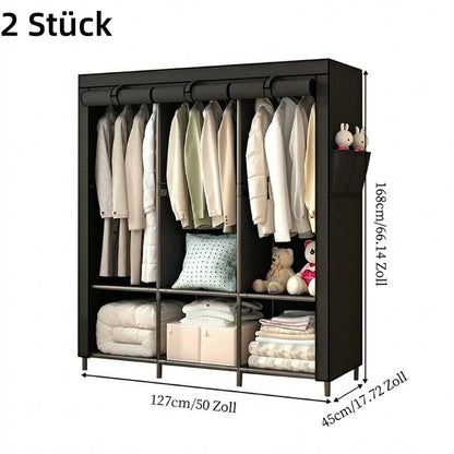 👔 50% RABATT! 🏠 Kleiderschrank aus Vliesstoff – Einfache Montage, leicht & vielseitig – Perfekt für zusätzlichen Stauraum in jedem Raum ✨