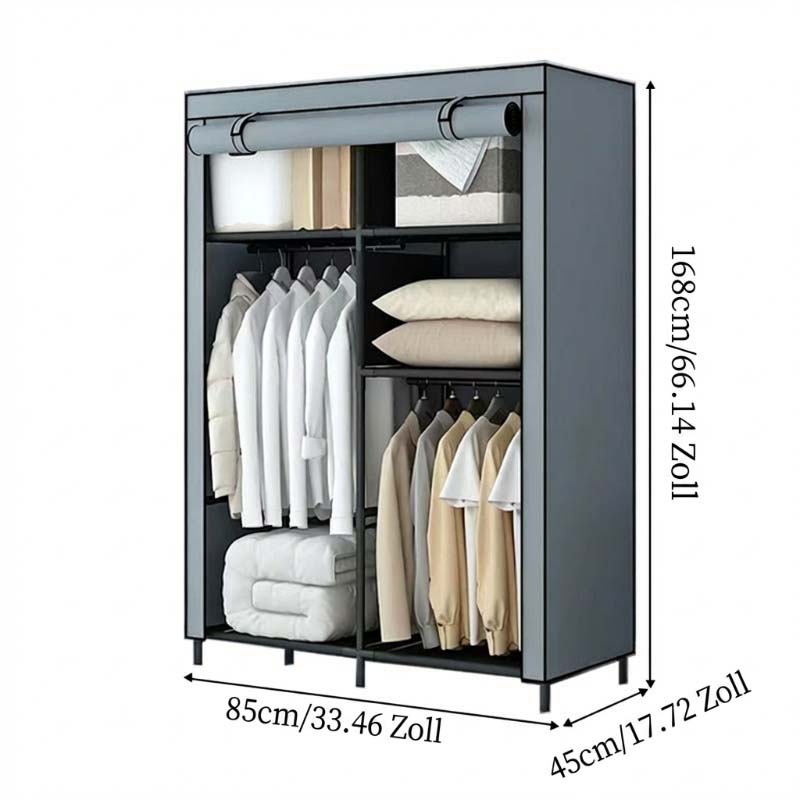 👔 50% RABATT! 🏠 Kleiderschrank aus Vliesstoff – Einfache Montage, leicht & vielseitig – Perfekt für zusätzlichen Stauraum in jedem Raum ✨