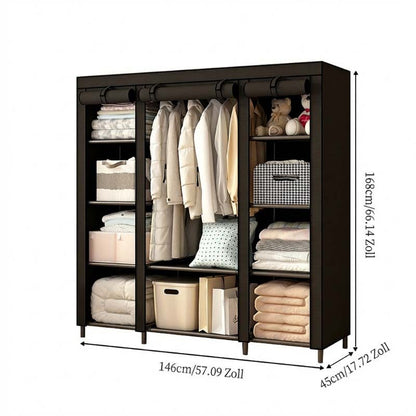 👔 50% RABATT! 🏠 Kleiderschrank aus Vliesstoff – Einfache Montage, leicht & vielseitig – Perfekt für zusätzlichen Stauraum in jedem Raum ✨