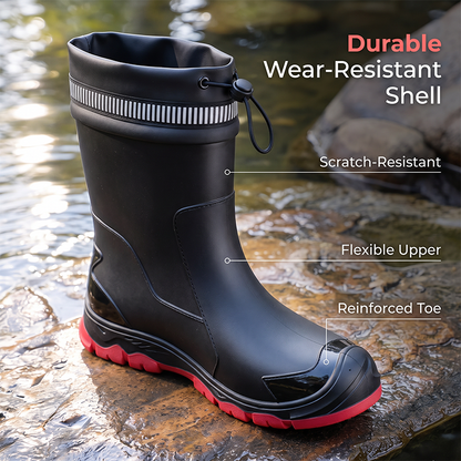 ⏳Nur für kurze Zeit 50% Rabatt⏰ Unisex Halbschaft Wasserdichte Regenstiefel 🌧️👢