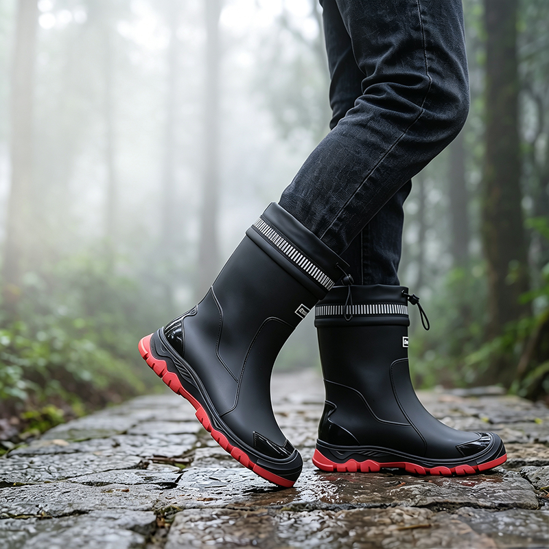 ⏳Nur für kurze Zeit 50% Rabatt⏰ Unisex Halbschaft Wasserdichte Regenstiefel 🌧️👢