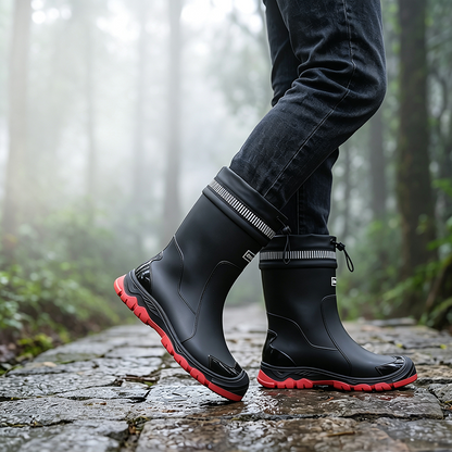 ⏳Nur für kurze Zeit 50% Rabatt⏰ Unisex Halbschaft Wasserdichte Regenstiefel 🌧️👢