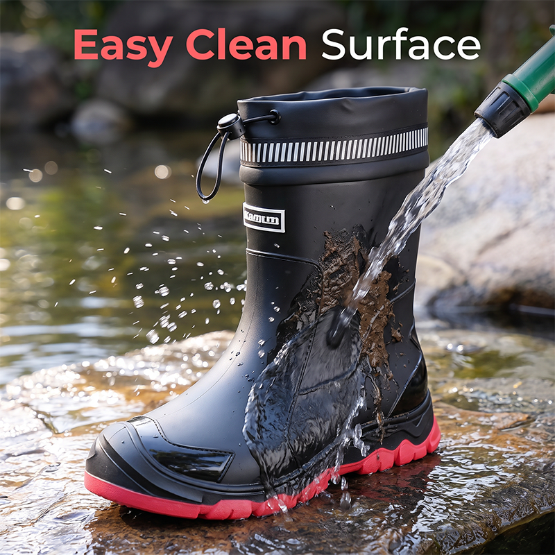⏳Nur für kurze Zeit 50% Rabatt⏰ Unisex Halbschaft Wasserdichte Regenstiefel 🌧️👢