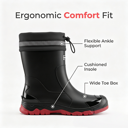 ⏳Nur für kurze Zeit 50% Rabatt⏰ Unisex Halbschaft Wasserdichte Regenstiefel 🌧️👢