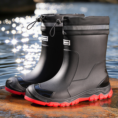 ⏳Nur für kurze Zeit 50% Rabatt⏰ Unisex Halbschaft Wasserdichte Regenstiefel 🌧️👢