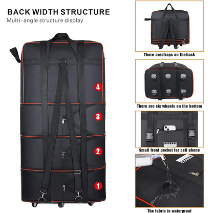 🔥 50% RABATT! 🧳 Wasserdichte XXL-Reisetasche aus Oxford-Gewebe ✨ Extra Großes Fassungsvermögen, Faltbar & Ideal für Reisen, Umzug und Aufgabegepäck