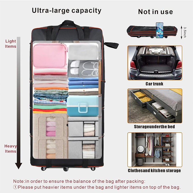 🔥 50% RABATT! 🧳 Wasserdichte XXL-Reisetasche aus Oxford-Gewebe ✨ Extra Großes Fassungsvermögen, Faltbar & Ideal für Reisen, Umzug und Aufgabegepäck