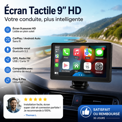 🚗📱 50% RABATT! CarPlay AutoPlay Multimedia 9 Zoll – Drahtloses Apple CarPlay & Android Auto, HD-Touchscreen, GPS & Rückfahrkamera-Unterstützung – Perfekt für moderne Fahrzeuge ✨