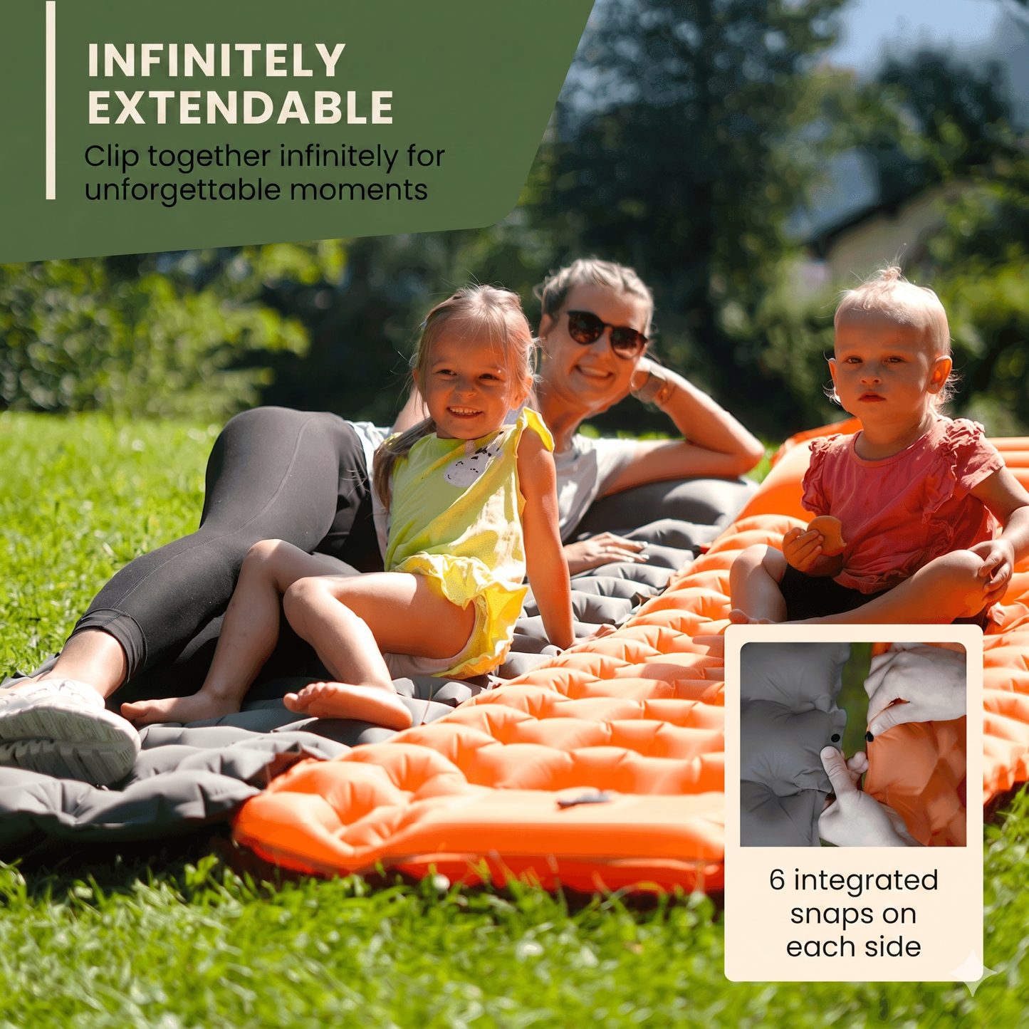 🌞 Jetzt 50% sparen! 💤 Luxus Ultraleichtes Schlafpad – Mit integrierter Fußpumpe – 7,5 cm dick & koppelbar – Perfekt für Camping, Wandern & Strand – Wasserdicht & kompakt