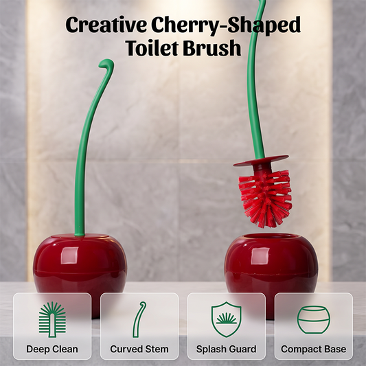 🍒 Kreative kirschförmige Toilettenbürste – Tiefenreinigung, ergonomischer Griff & platzsparendes Design
