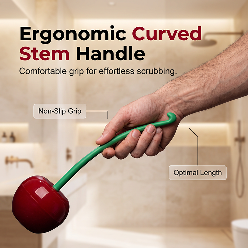 🍒 Kreative kirschförmige Toilettenbürste – Tiefenreinigung, ergonomischer Griff & platzsparendes Design