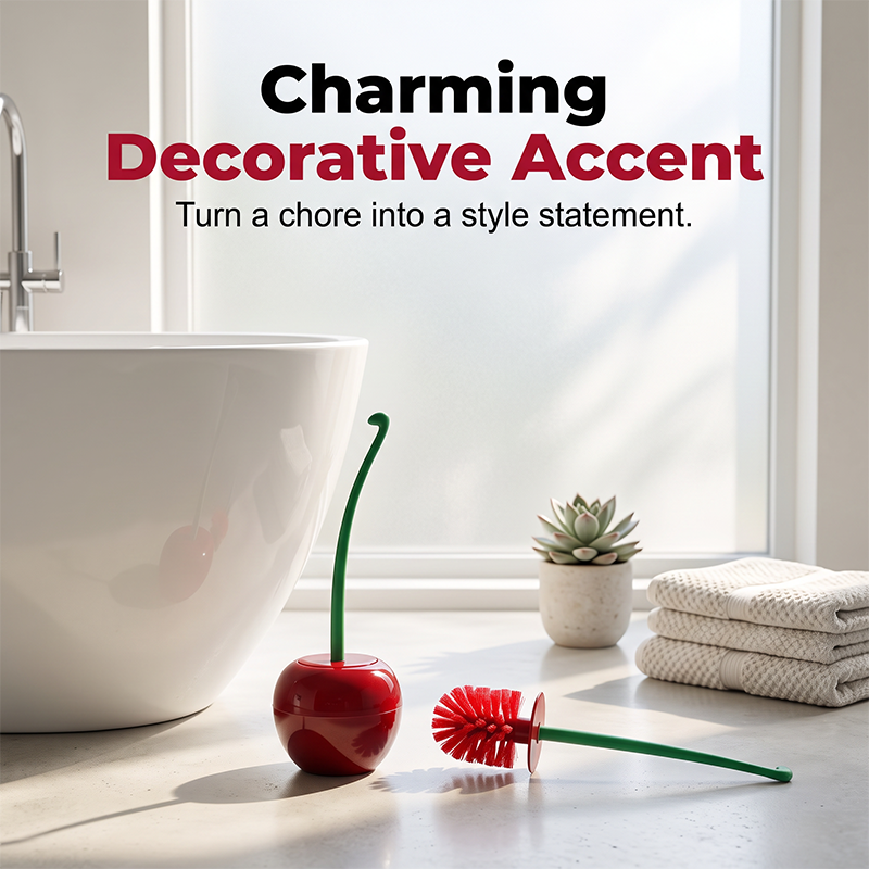🍒 Kreative kirschförmige Toilettenbürste – Tiefenreinigung, ergonomischer Griff & platzsparendes Design