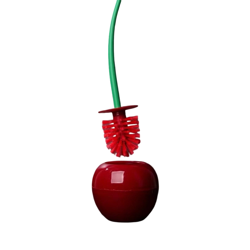 🍒 Kreative kirschförmige Toilettenbürste – Tiefenreinigung, ergonomischer Griff & platzsparendes Design