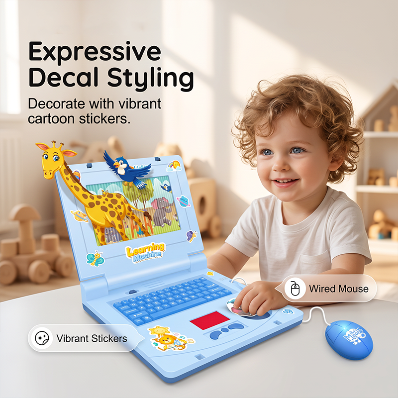 💻 50% RABATT! 🧸 Interaktiver Simulations-Spielzeug-Laptop – Lichter, Töne & Lernspiele – Fördert spielerisch Kreativität & Motorik bei Kindern 🎵