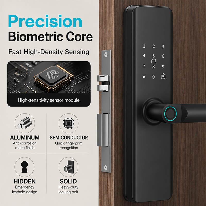🛍️ 50 % Rabatt – Intelligentes Türschloss mit Fingerabdruck & Code – einfache Montage ohne Bohrwechsel – ideal für Mietwohnungen, Apartments & Hotels 🔑