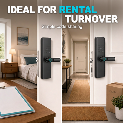 🛍️ 50 % Rabatt – Intelligentes Türschloss mit Fingerabdruck & Code – einfache Montage ohne Bohrwechsel – ideal für Mietwohnungen, Apartments & Hotels 🔑