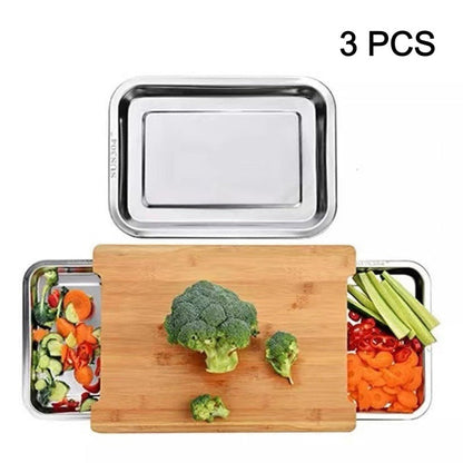 🔪 50% RABATT! 🥗 Holzschneidebrett mit ausziehbaren Schalen – Integrierte Auffangschalen, stabil & platzsparend – Perfekt für präzises Schneiden & einfaches Servieren 🪵