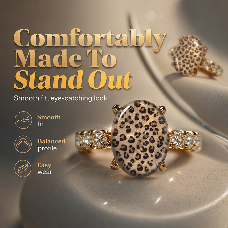 📢📢33% RABATT!! ⏰Vintage Leopardenmuster Ovaler Ring
