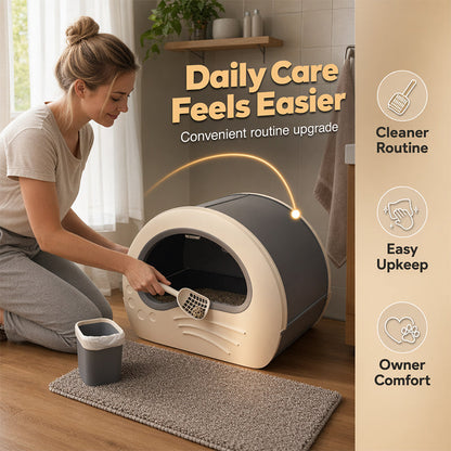 🛍️ 50 % Rabatt – XXL Geschlossenes Katzentoilette mit Schublade – geruchsdicht, auslaufsicher & leicht zu reinigen – ideal für Mehrkatzenhaushalte 🐱