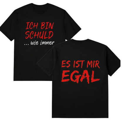 🔥Solange der Vorrat reicht 40 % Rabatt!🎉Witziges deutsches Slogan-T-Shirt für Herren, schwarz, Kurzarm, Rundhalsausschnitt
