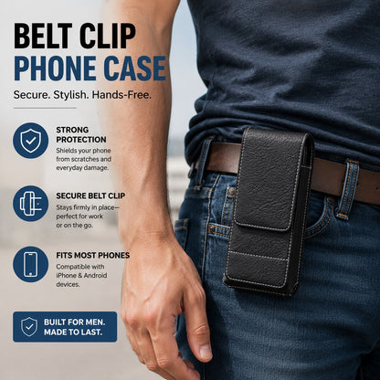 ⚡ Großer Rabatt | Gürteltasche für Smartphones 📱 Mehrfach-Tasche aus Leder mit Kartenfach