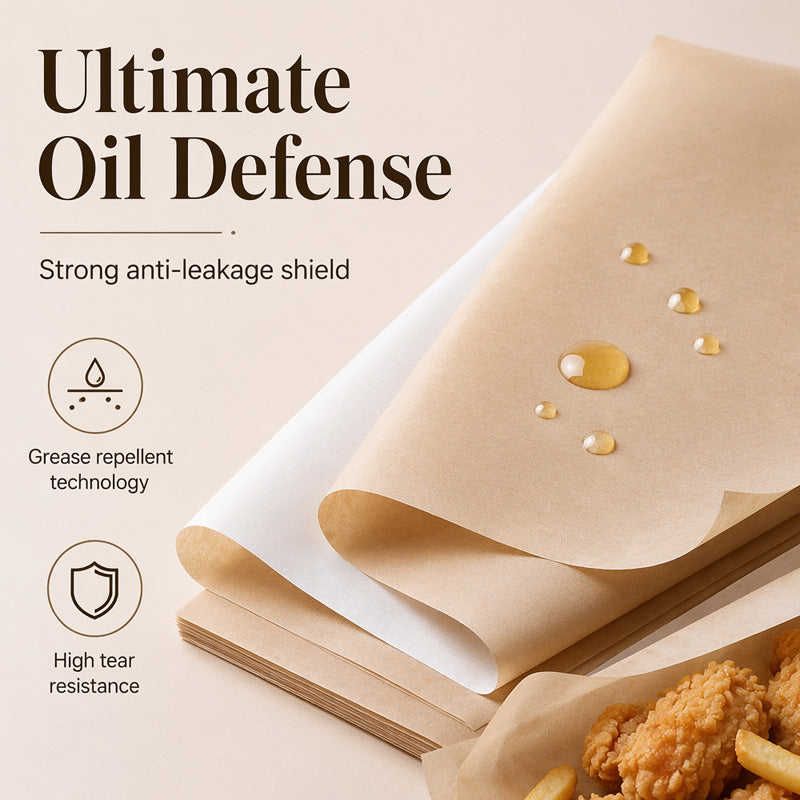 🍪 50% RABATT! 🧑‍🍳 Lebensmittelechte Backpapier-Bögen – Antihaft, ölbeständig & vielseitig – Ideal für Backen, Braten & Frittieren ✨