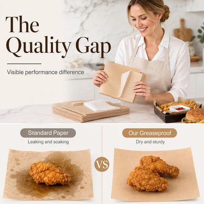 🍪 50% RABATT! 🧑‍🍳 Lebensmittelechte Backpapier-Bögen – Antihaft, ölbeständig & vielseitig – Ideal für Backen, Braten & Frittieren ✨