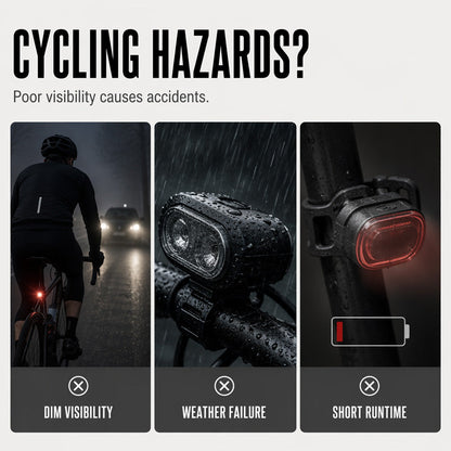🚴 50% RABATT! 💡 USB-aufladbares Fahrradlicht-Set – Helles LED-Licht, USB-aufladbar & einfache Montage – Perfekt für Nachtfahrten & städtisches Pendeln 🚦