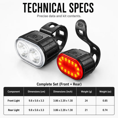 🚴 50% RABATT! 💡 USB-aufladbares Fahrradlicht-Set – Helles LED-Licht, USB-aufladbar & einfache Montage – Perfekt für Nachtfahrten & städtisches Pendeln 🚦