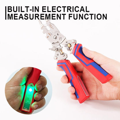 ⏰【Limitiertes Angebot – 50% Rabatt】🔥Klappbare Multifunktions-Abisolierzange für Elektriker mit integrierter Spannungsprüfungsfunktion