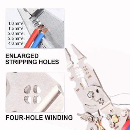 ⏰【Limitiertes Angebot – 50% Rabatt】🔥Klappbare Multifunktions-Abisolierzange für Elektriker mit integrierter Spannungsprüfungsfunktion