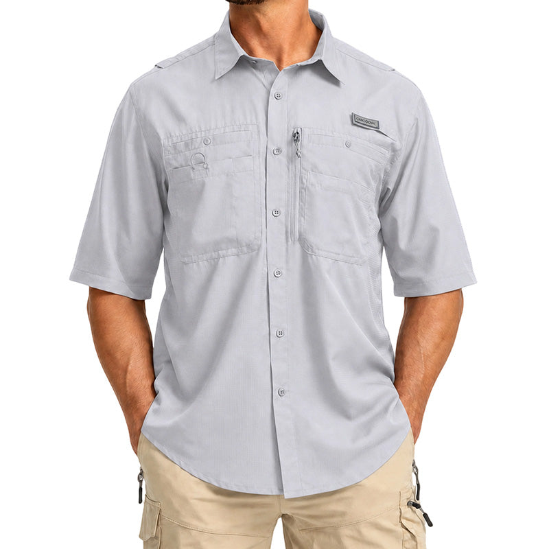 🏔️ 40 % RABATT! 👕 Kurzarm-Wanderhemd für Herren – Hochdichtes Ripstop-Gewebe – Reiß- und knitterfest für Outdoor-Aktivitäten