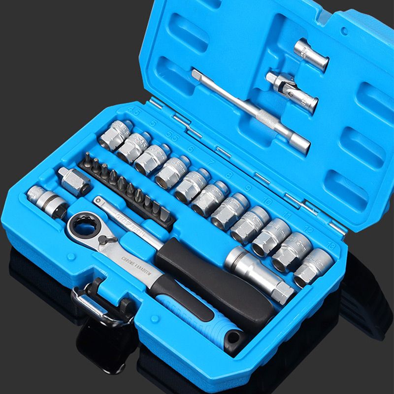 ⏳Zeitlich begrenztes Sonderangebot⏰29-teiliges Ratschen-Steckschlüssel-Set – Chrom-Vanadium-Stahl, 11 Stecknüsse & 10 Bits. Perfekt für Autoreparaturen & DIY 🛠️✨