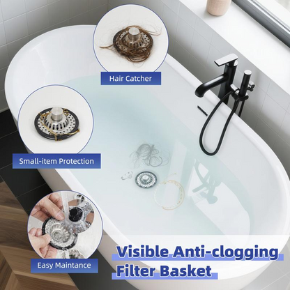 🚰 50% RABATT! 🧺 Edelstahl-Küchenspülen-Sieb – Rostfrei, geeignet für Küche & Bad – Fängt Schmutz zuverlässig auf