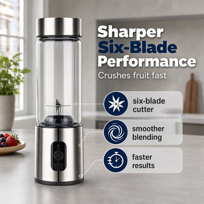 🥤 60% RABATT! ⚡ Tragbarer Elektrischer Mixer – Leistungsstark, kompakt & wiederaufladbar – Perfekt für Smoothies, Shakes und Säfte unterwegs 🏃‍♀️