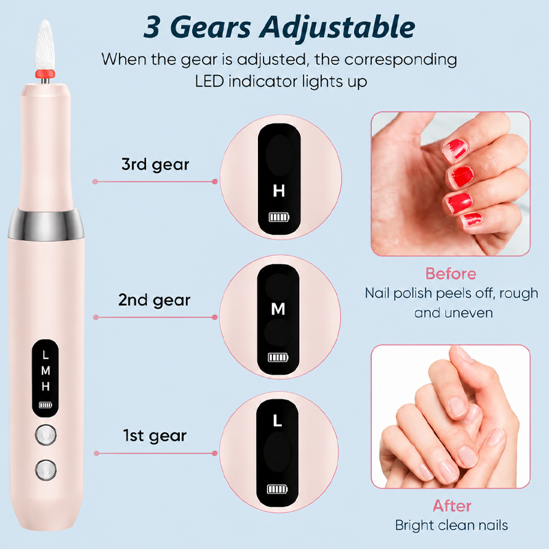 ⏰ 50% RABATT💅🔋 Kabelloser elektrischer Nagelfräser mit Ladestation – Professionelle Maniküre zu Hause! | Tragbar, aufladbar & jederzeit einsatzbereit ✨
