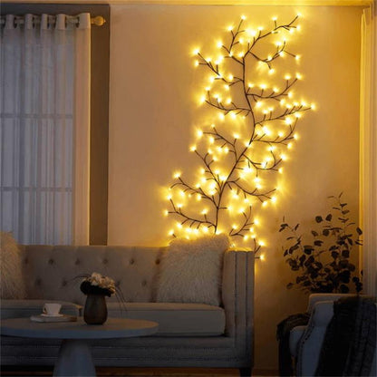 🌿 50 % Rabatt – LED-Lichterkette im Ranken-Design – 144 Lichter, 2,3 m, dimmbar, IP55 – für Garten, Balkon, Zimmer & Partys 💡