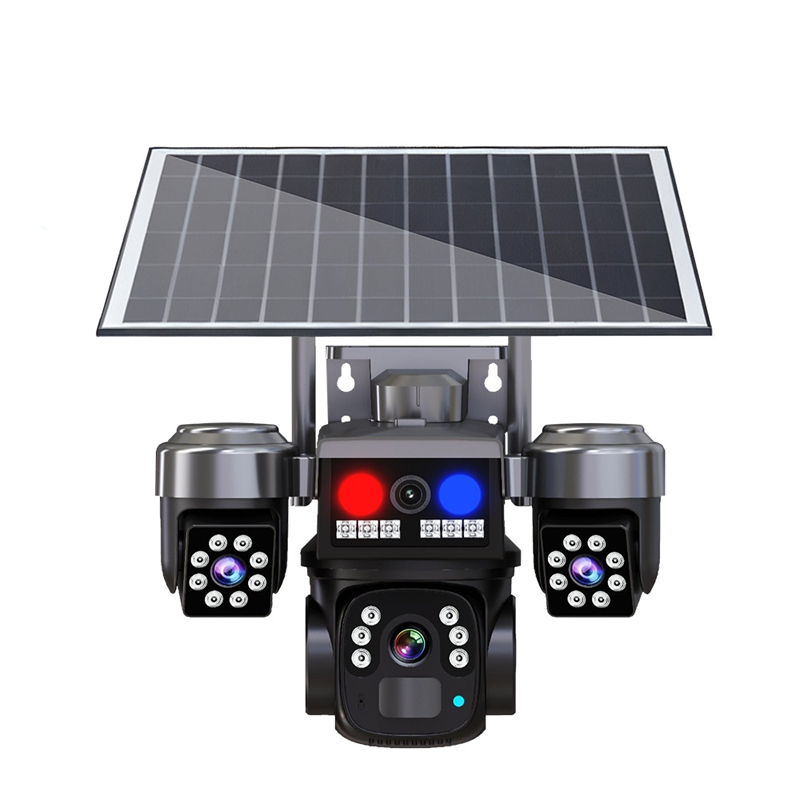 📢📢50% RABATT !!⏰ Kabellose Solar-Überwachungskamera – 3 Linsen, Nachtsicht & IP66 – Perfekt für Haus, Hof & Grundstück ☀️