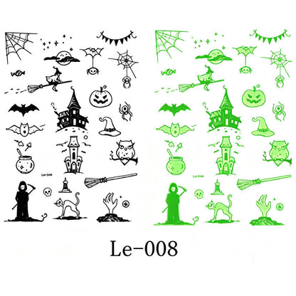 📢📢 JETZT 50 % RABATT!! ⏰Leuchtende Halloween-Tattoos für Kinder – Wasserfeste Cartoon-Glow-Sticker
