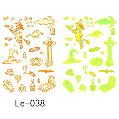 📢📢 JETZT 50 % RABATT!! ⏰Leuchtende Halloween-Tattoos für Kinder – Wasserfeste Cartoon-Glow-Sticker