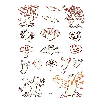 📢📢 JETZT 50 % RABATT!! ⏰Leuchtende Halloween-Tattoos für Kinder – Wasserfeste Cartoon-Glow-Sticker
