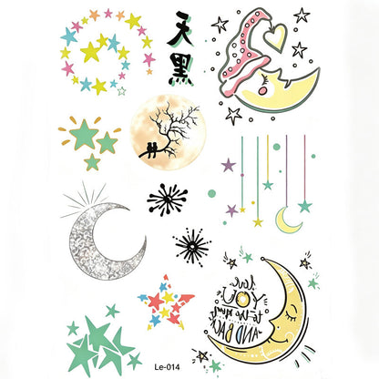 📢📢 JETZT 50 % RABATT!! ⏰Leuchtende Halloween-Tattoos für Kinder – Wasserfeste Cartoon-Glow-Sticker