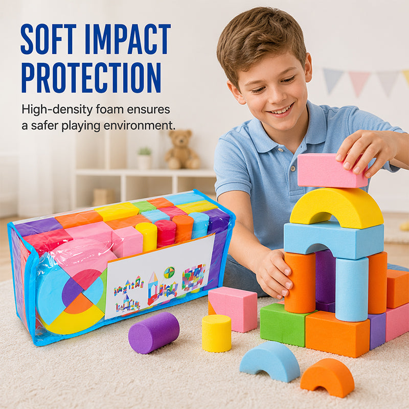⏳Zeitlich begrenzter 50% Rabatt⏰ Kinder Weiches EVA-Schaum Bausteine Set🏰